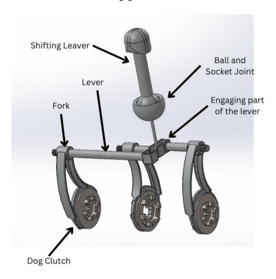 Screenshot of Gearbox Design for a Spacer Cart project
